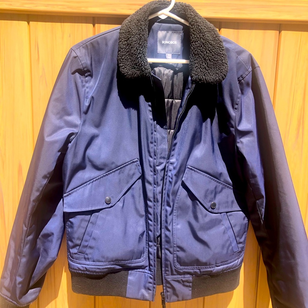 Bonobo Trim Fit Bomber Jacket Medium